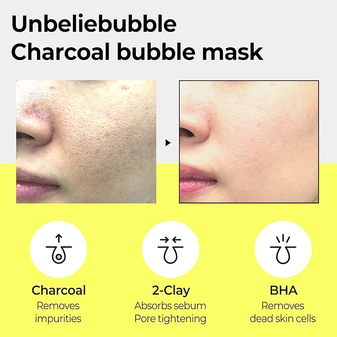 SOME BY MI Charcoal BHA Pore Clay Bubble Mask 120g