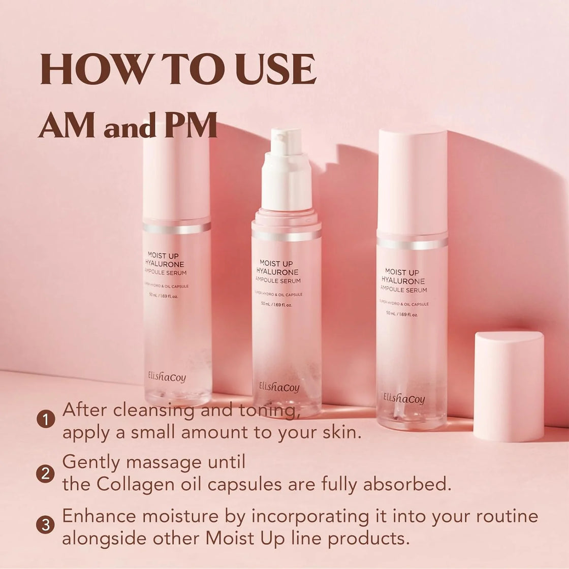 Elishacoy Moist Up Super Hyalurone Ampoule Serum 1.69 Fl Oz