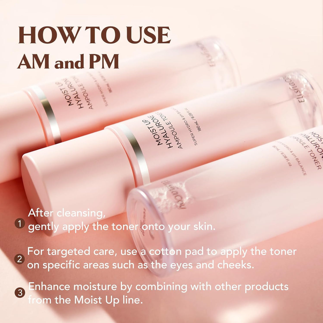 Elishacoy Moist Up Hyalurone Ampoule Toner 6.1 Fl Oz 180Ml