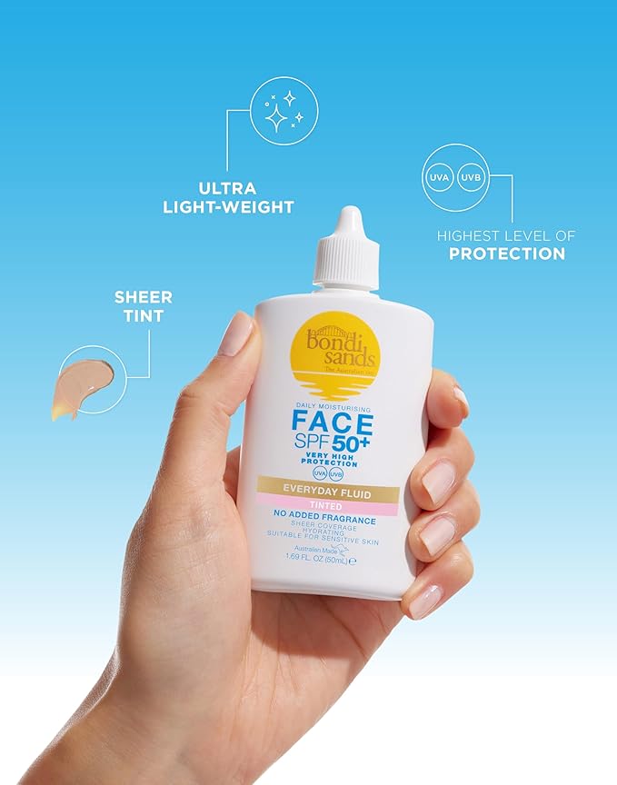 Bondi Sands daily Moisturizing Face spf 50 + fragrance free Sunscreen Fluid 50 ml