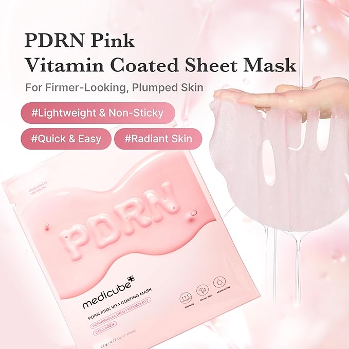 Medicube PDRN Pink Vita Coating Sheet Mask 10pcs