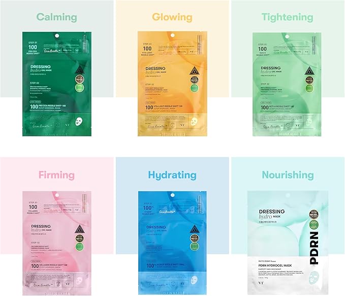 VT COSMETICS Vita-Light Reedle Shot 100 2-Step brightening  Hydrogel Mask 34.5g
