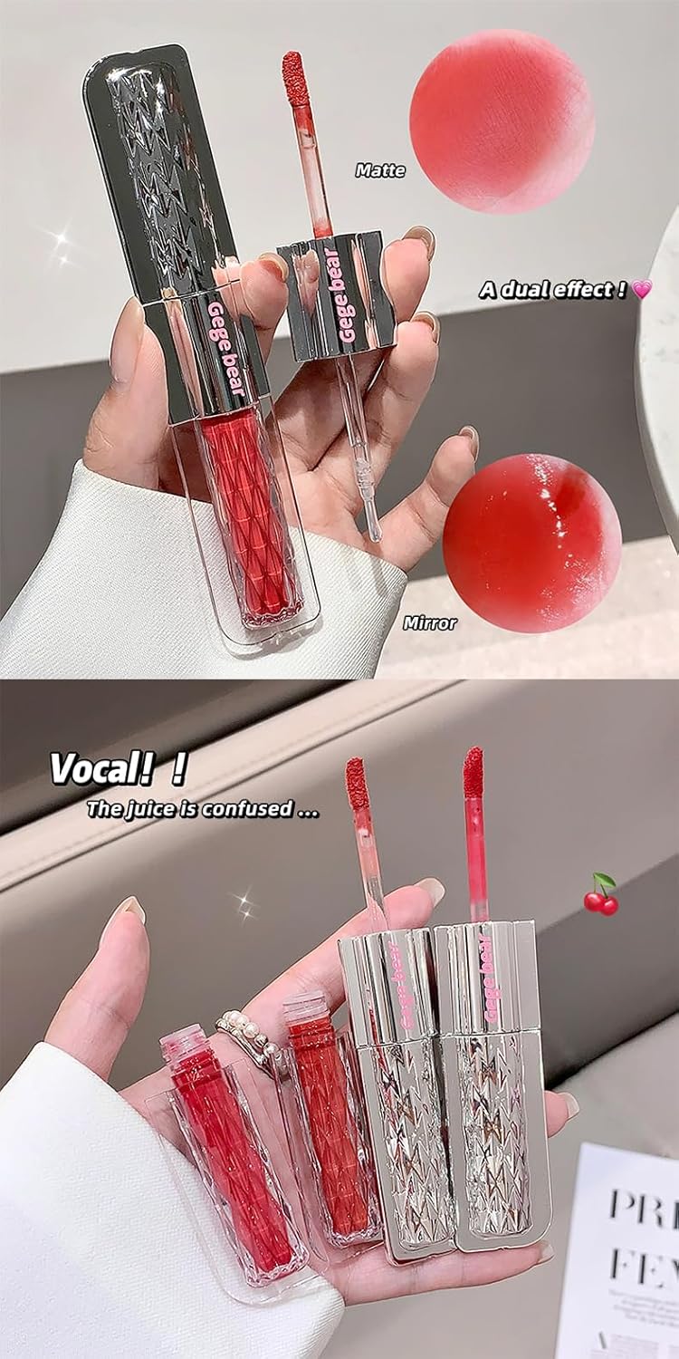 GEGE BEAR Dazzle Color Double Headed Lip Glaze 2g