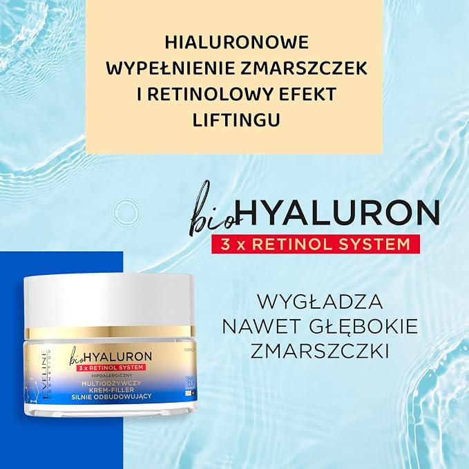Eveline Bio Hyaluron 3xretinol Rejuvenating Lifting Cream 50+ 50ml