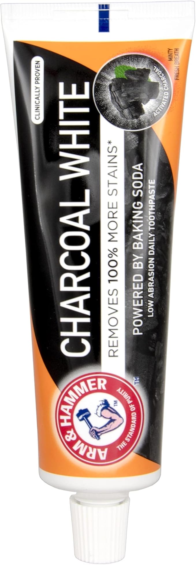 Arm and Hammer Charcoal White Pro  Toothpaste  Powred by Baking Soda 125g