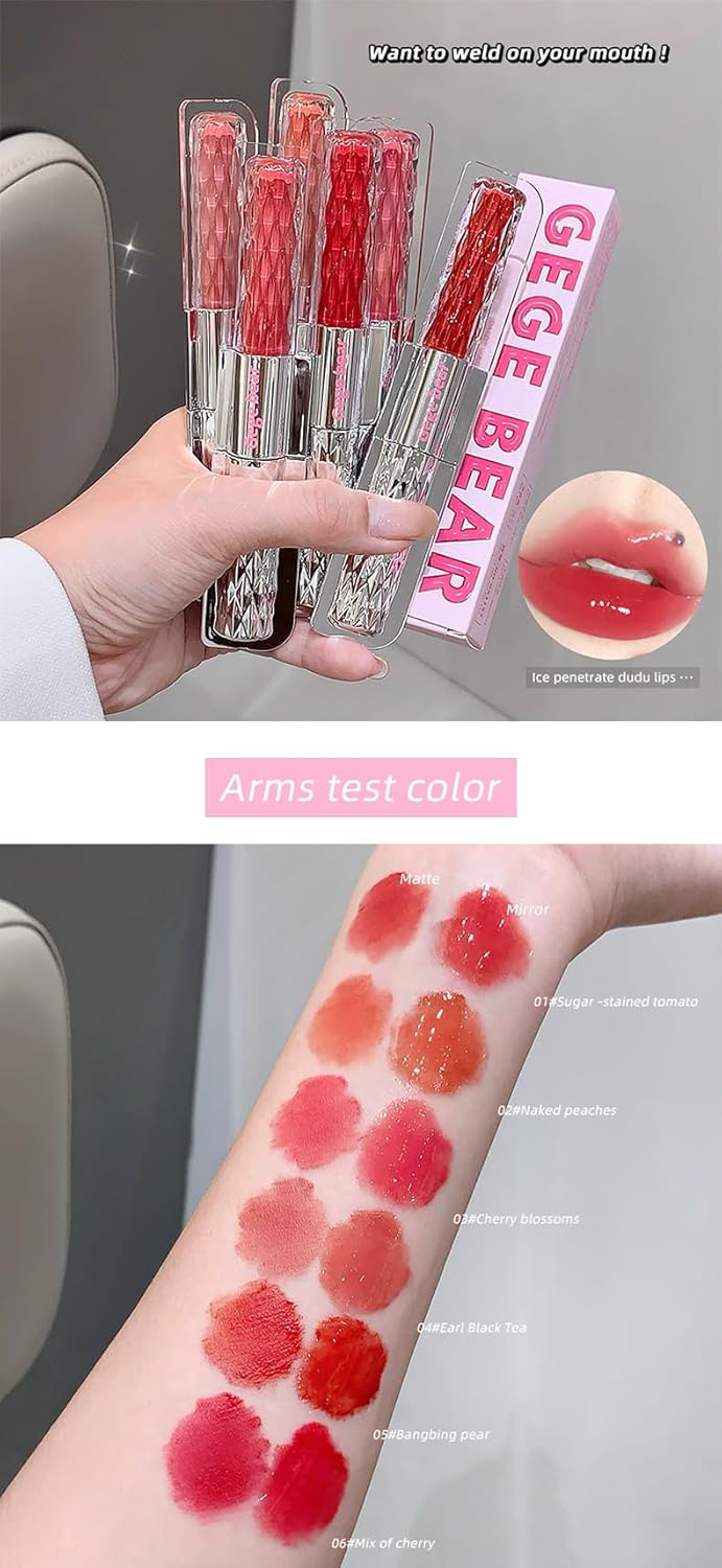 GEGE BEAR Dazzle Color Double Headed Lip Glaze 2g