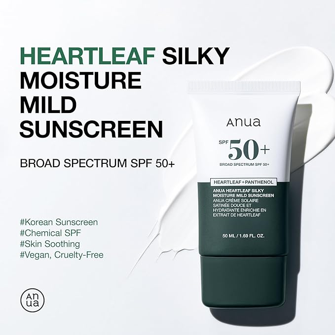 ANUA heartleaf silky moisture sunscreen 50ml