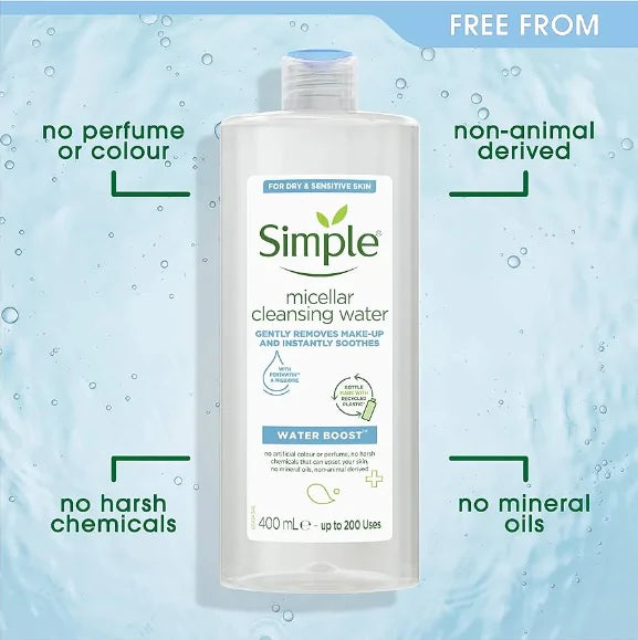 Simple Water Boost Micellar Cleansing Water Sensitive Skin 200ml