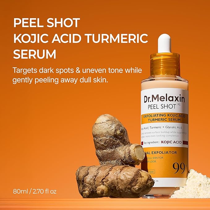 dr.melaxin peel shot exfoliating kojic acid turmeric serum 80ml