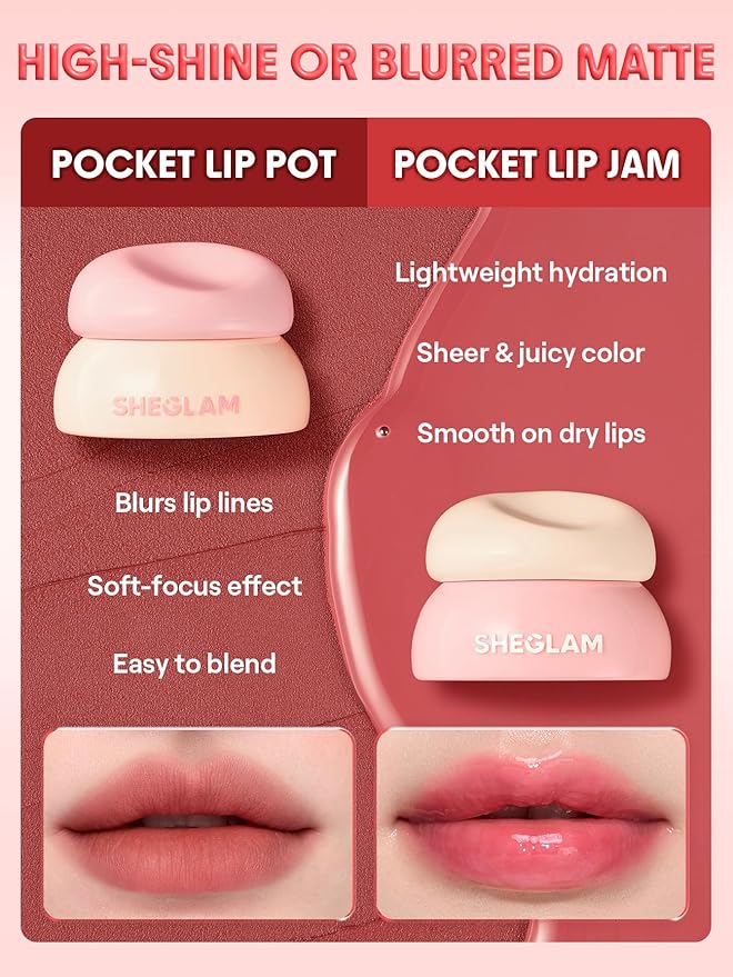 SHEGLAM Bounce Putty Pocket Lip Pot – Sangria Slay 3.5g