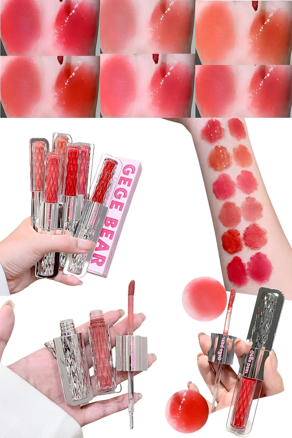GEGE BEAR Dazzle Color Double Headed Lip Glaze 2g