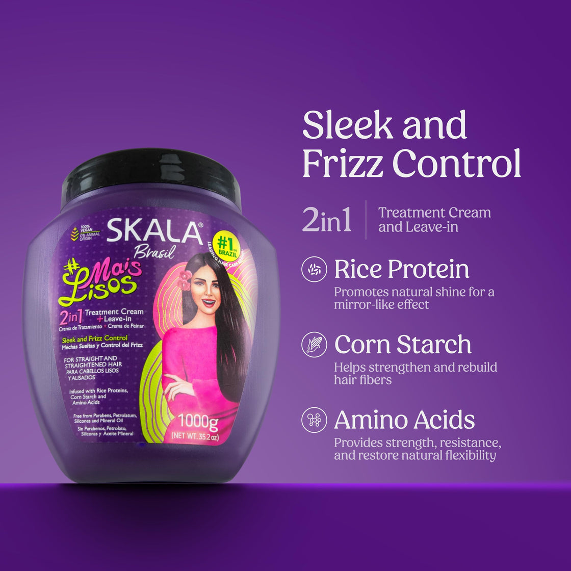 Skala 2In1 Leave-In Hair Treatment Mais Lisos 1000G