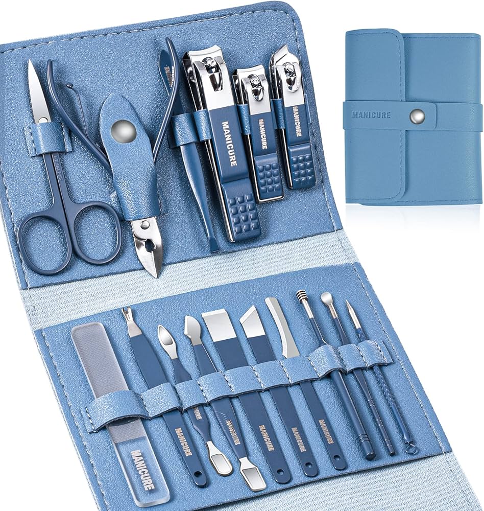 Sensation luxury  Manicure Set Saphire Blue 16Pcs