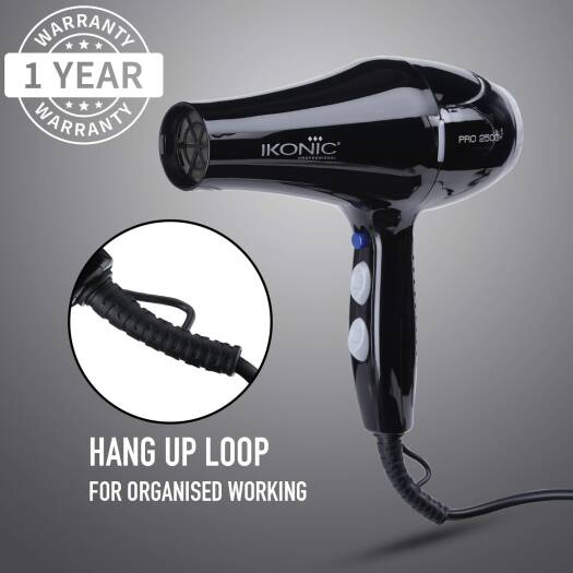 Ikonic Professional Hair Dryer Pro 2500+ Black
