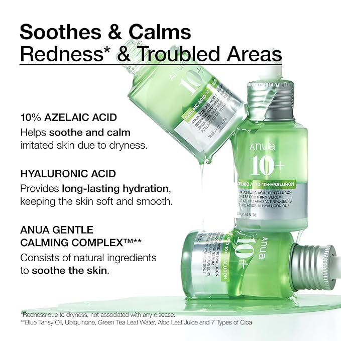 ANUA azeliacAcid 10+hyaluron redness soothing serum 30ml