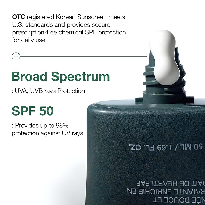 ANUA heartleaf silky moisture sunscreen 50ml