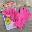 Ibeauty Exfoliating Bath Gloves-pink