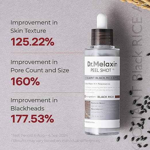 Dr.Melaxin - Peel Shot Exfoliant Black Rice Ampoule-80ml