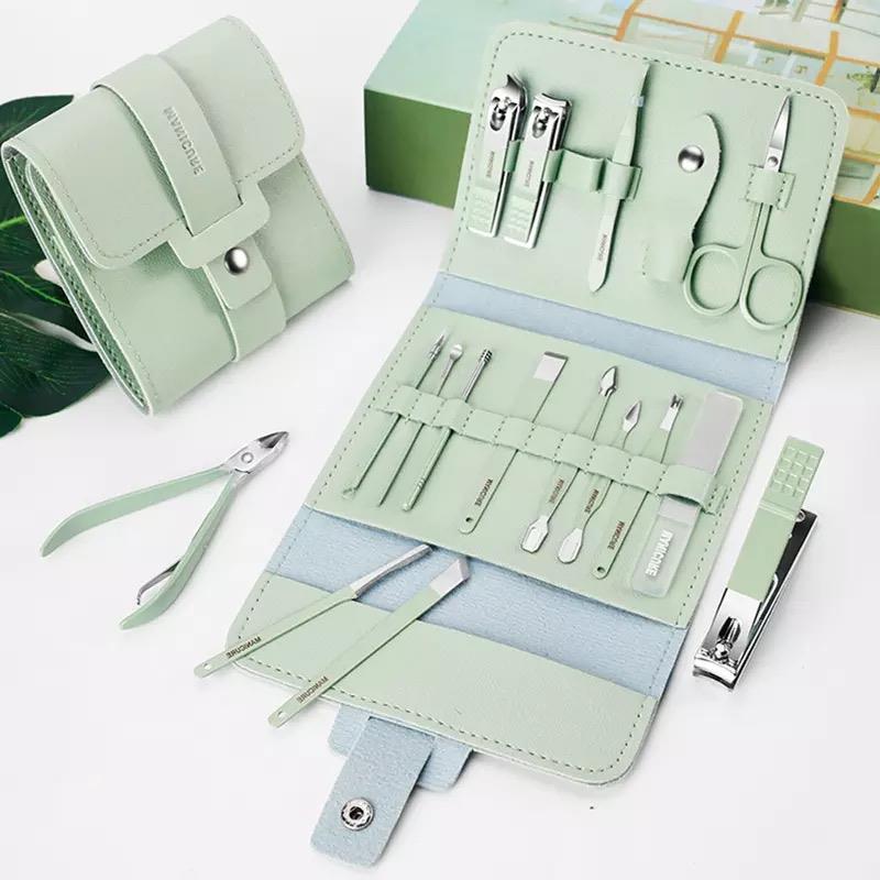 Sensation luxury Manicure Set Sea Foam 16Pcs