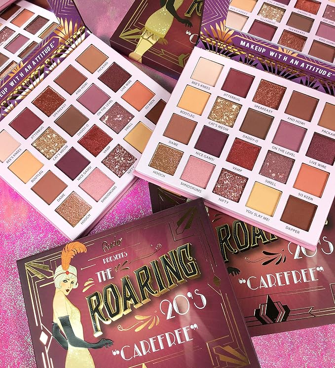 Rude the Roaring 20's CareFree Pressed Pigments and shadows Palette 24g