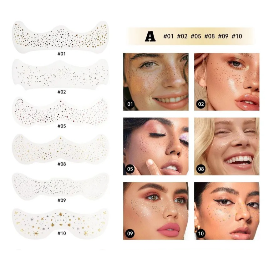 MLSmile Freckle Glitter Stickers Set