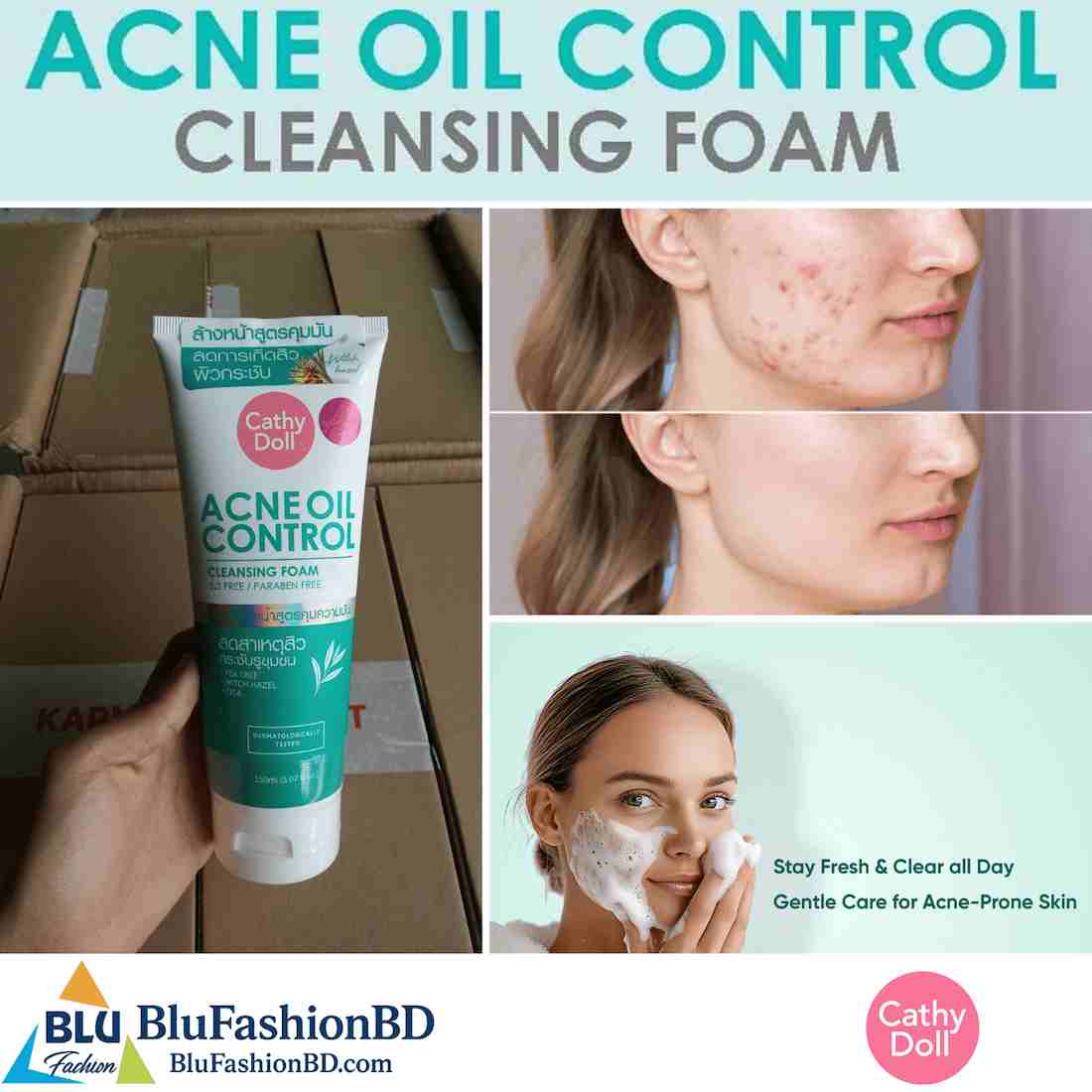 CATHY DOLL ACNE OIL CONTROL CLEANSING FOAM 150ML