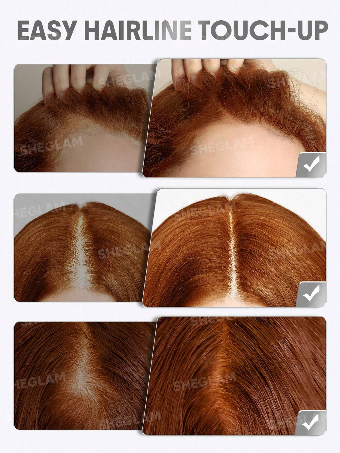 sheglam hair fix and fill hairline powder auburn 2g