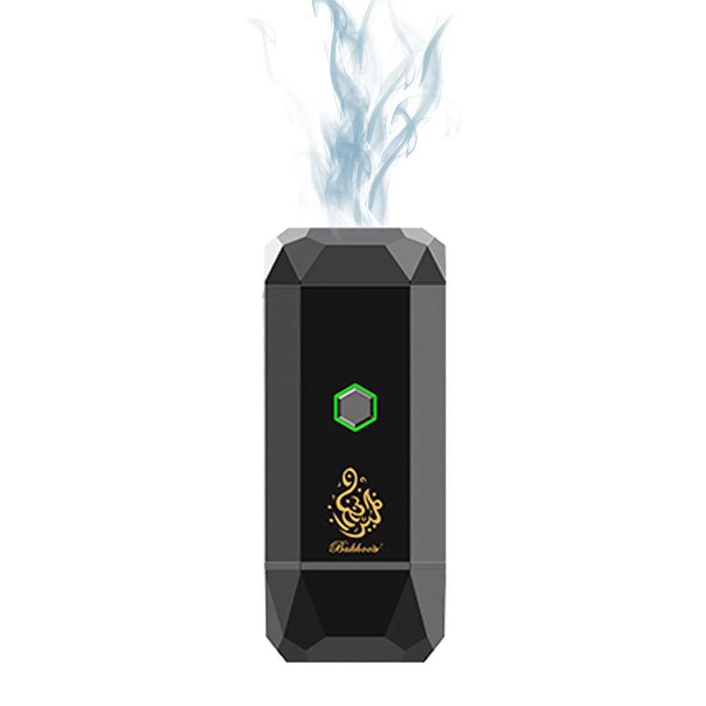 Portable Bakhoor Burner Diamond Shape Black Color Mini
