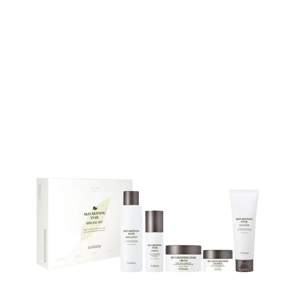 Elishacoy Skin Refining Snail Special Set ( Cleanser / Lotion / Eye Balm / Cream / Essence )