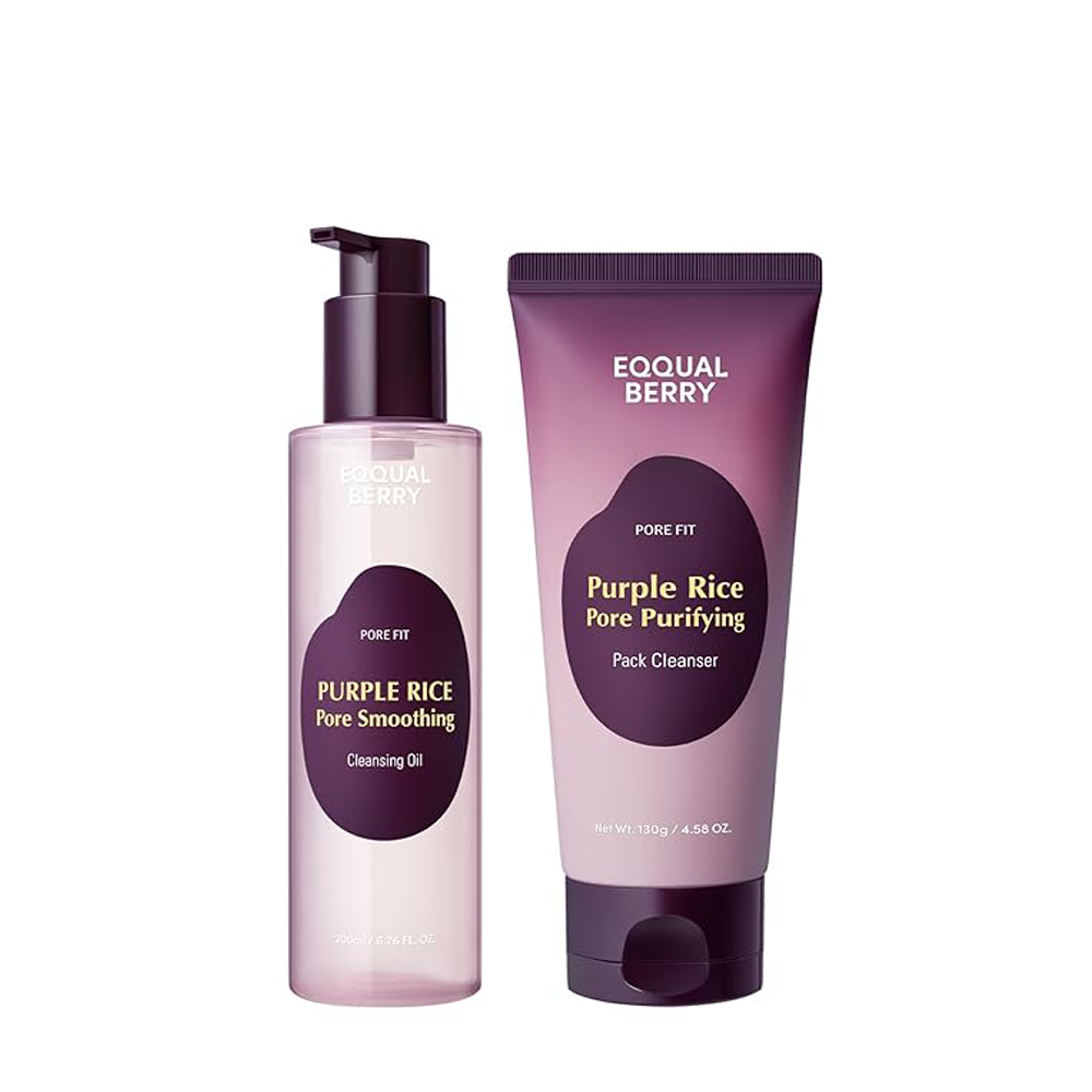 EQQUALBERRY Purple Rice Cleansing Oil + Pack Cleanser DUO