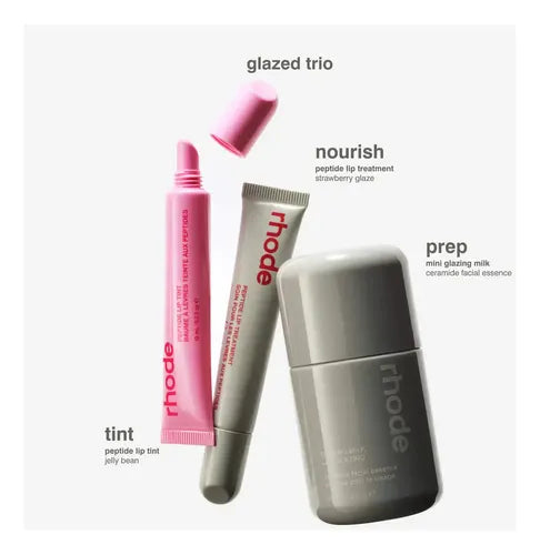 rhode Kit Glazed Trio 1 Lip Treatment 1 Tint 1 Glazing Milk