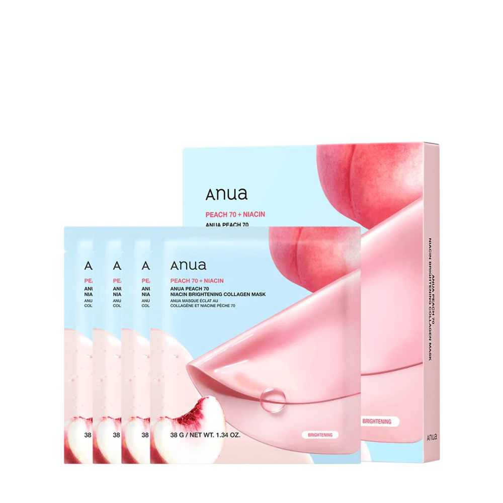 ANUA peach 70 niacin brightening collagen mask