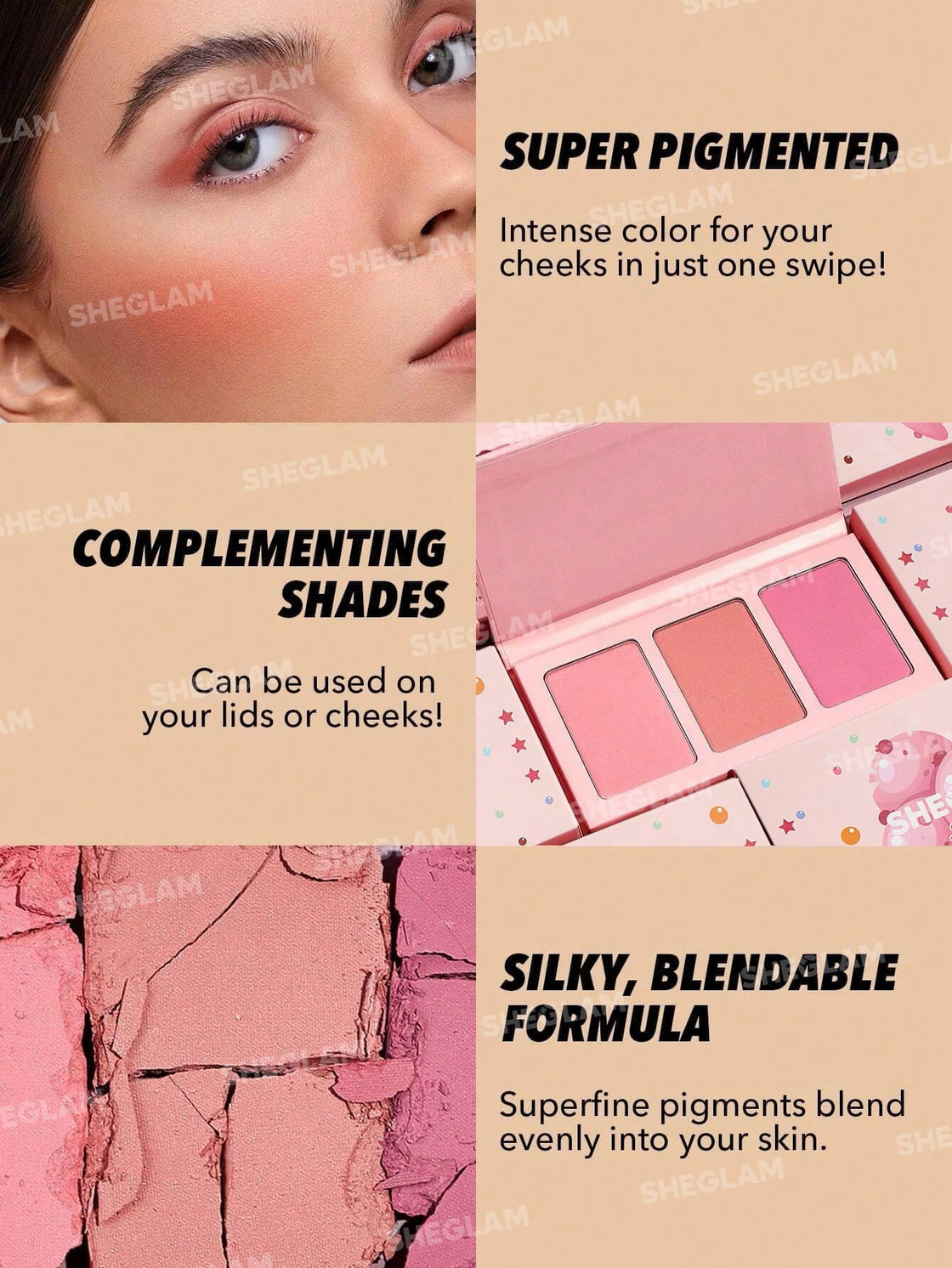SHEGLAM Sweet Cheeks Blush Trio
