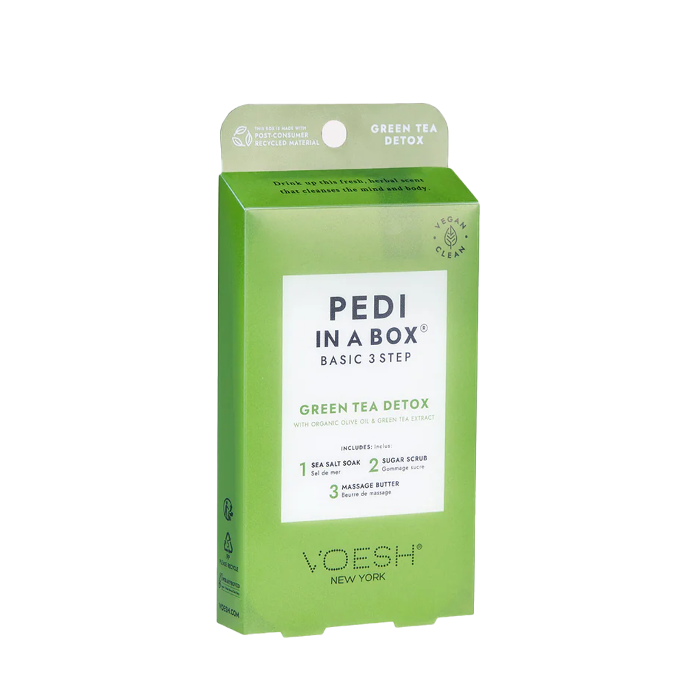 VOESH Pedi in a box Basic 3 step Pedicure-Green Tea Detox 