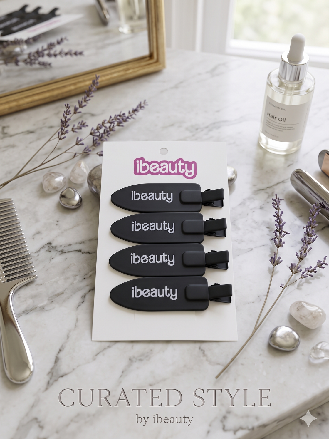 Ibeauty Hair Sectioning Clips – Set of 4-black
