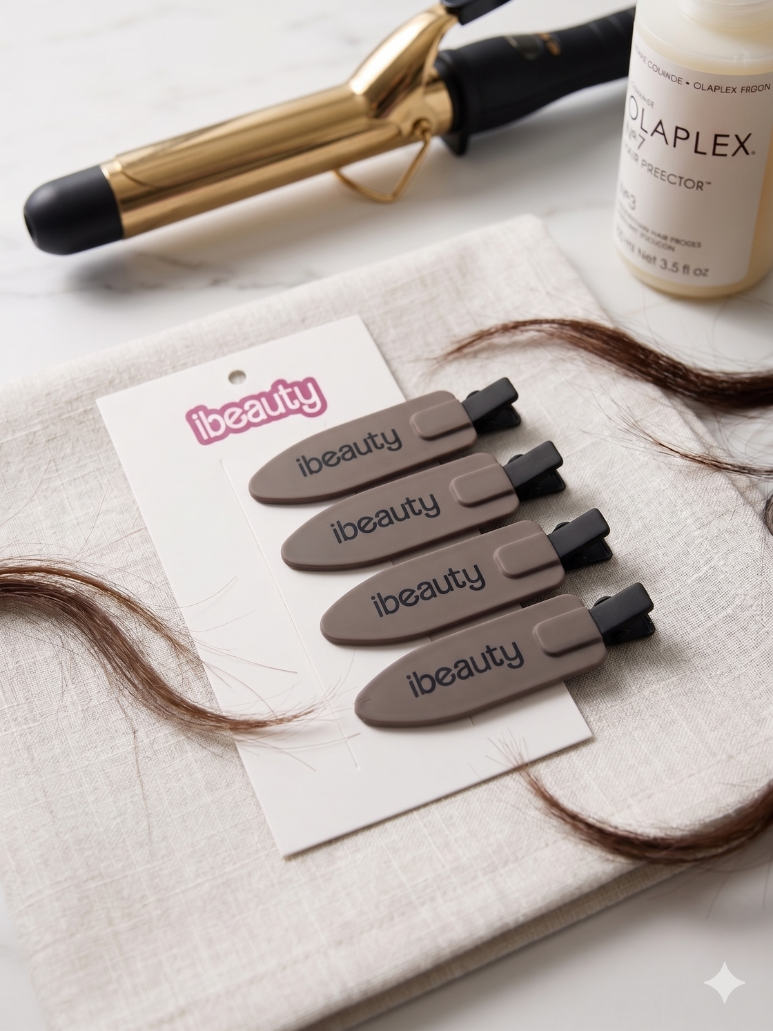 Ibeauty Hair Sectioning Clips – Set of 4-Dark grey