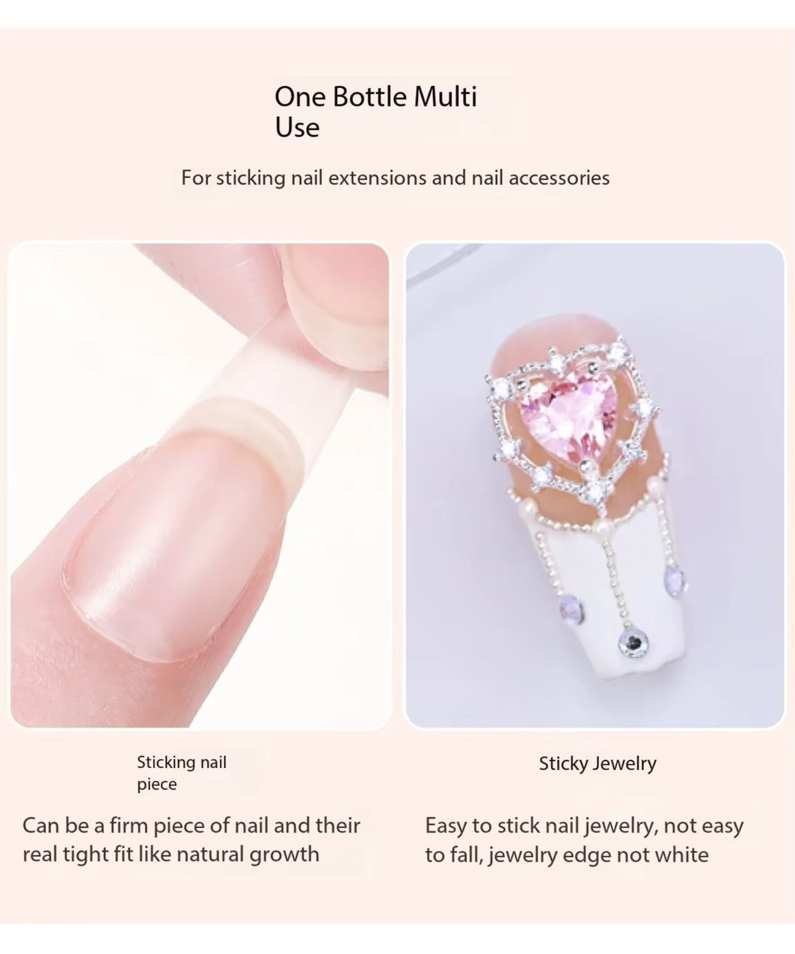 Ibeauty Brush-on Nail Glue Water resistant 8ml