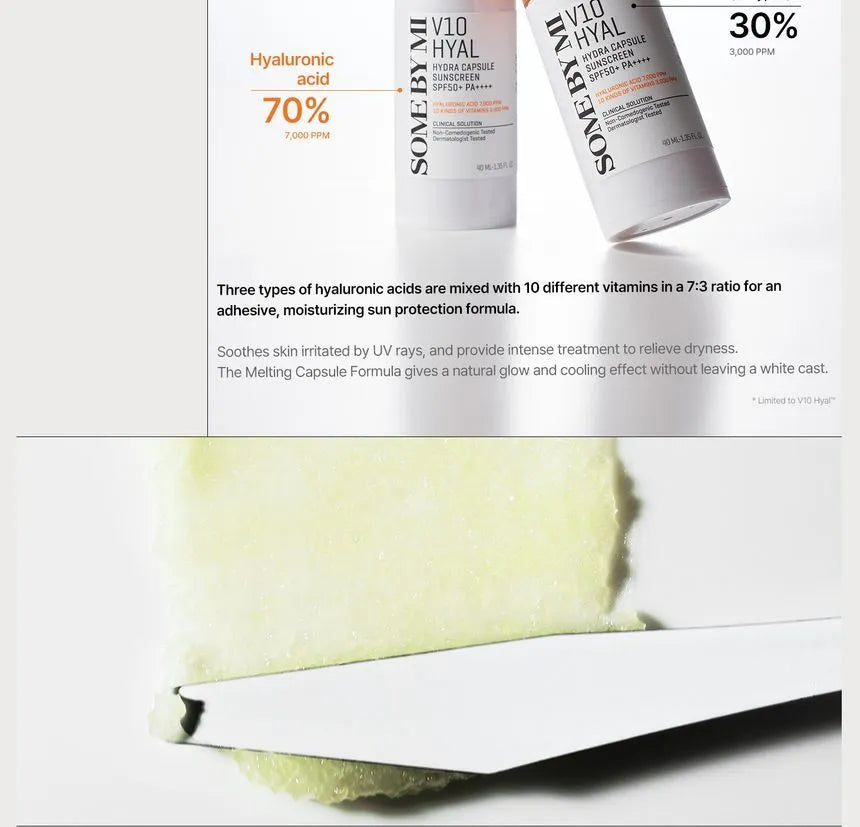 SOME BY MI V10 Hyal Hydra Capsule Sunscreen SPF50+ 40ml