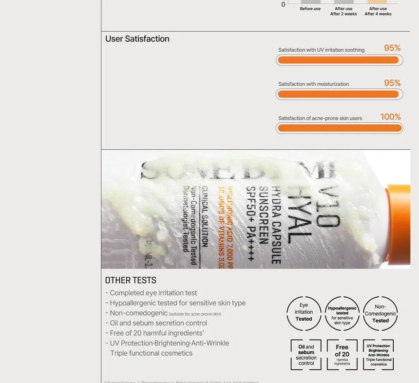 SOME BY MI V10 Hyal Hydra Capsule Sunscreen SPF50+ 40ml