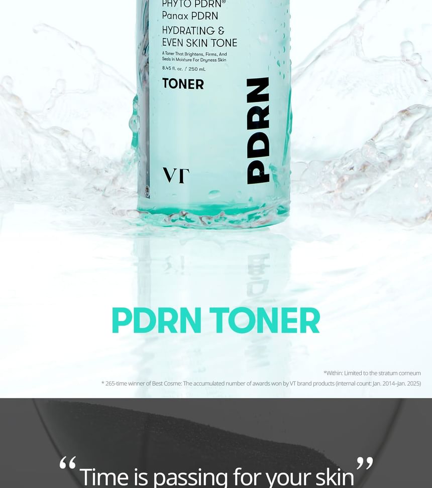 VT COSMETICS PDRN Toner Hydrating Facial Toner 250ML