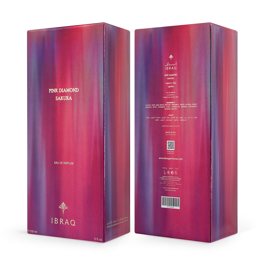 Ibraq Ibraheem Al Qurashi Pink Diamond Sakura Eau de Parfum - 150ml