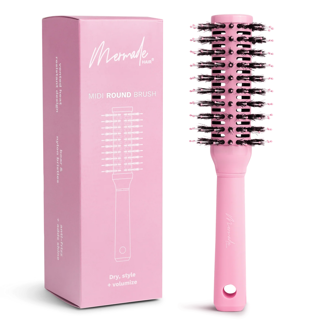 Mermade Hair Midi Round Brush, Pink