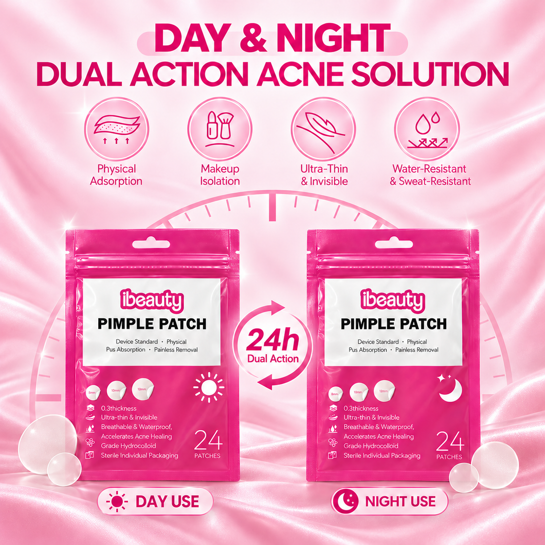 iBeauty Pimple Patch in Qatar | Day & Night Acne Patches