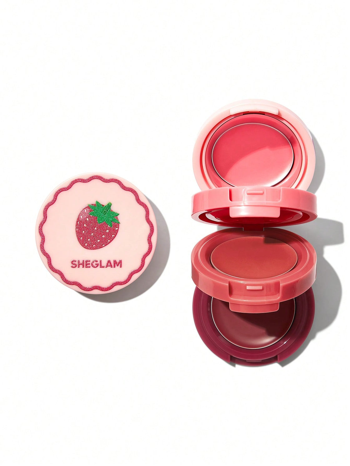 SHEGLAM strawberry whirl cheek and lip Cream stack 3.96g