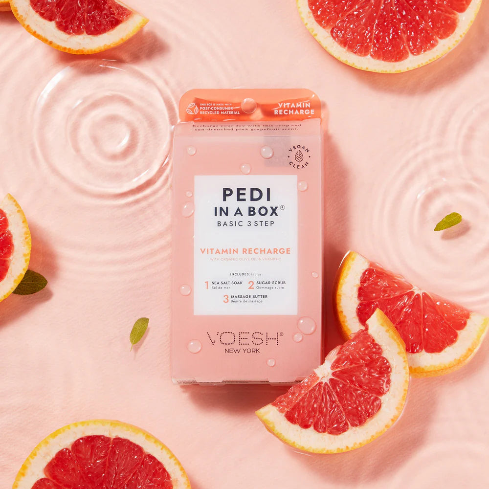 VOESH Pedi in a box Basic 3 step Pedicure-Vitamin Recharge 
