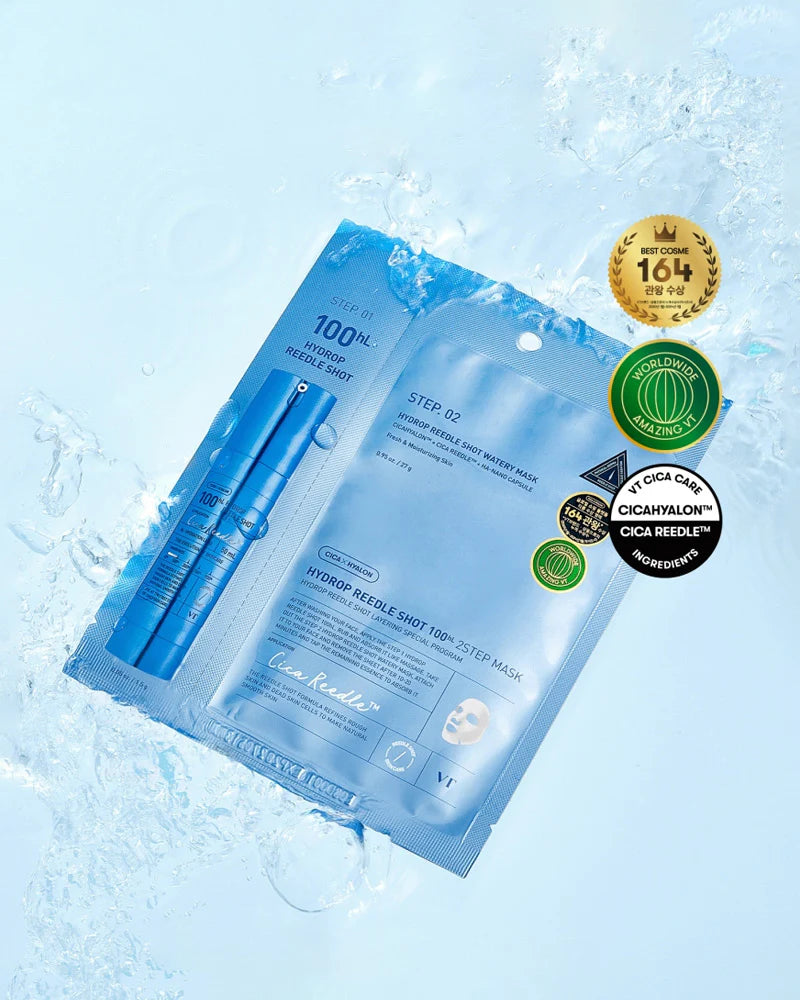 VT Cosmetics Hydrop Reedle Shot 100 , 2nd step Watery Mask 27g