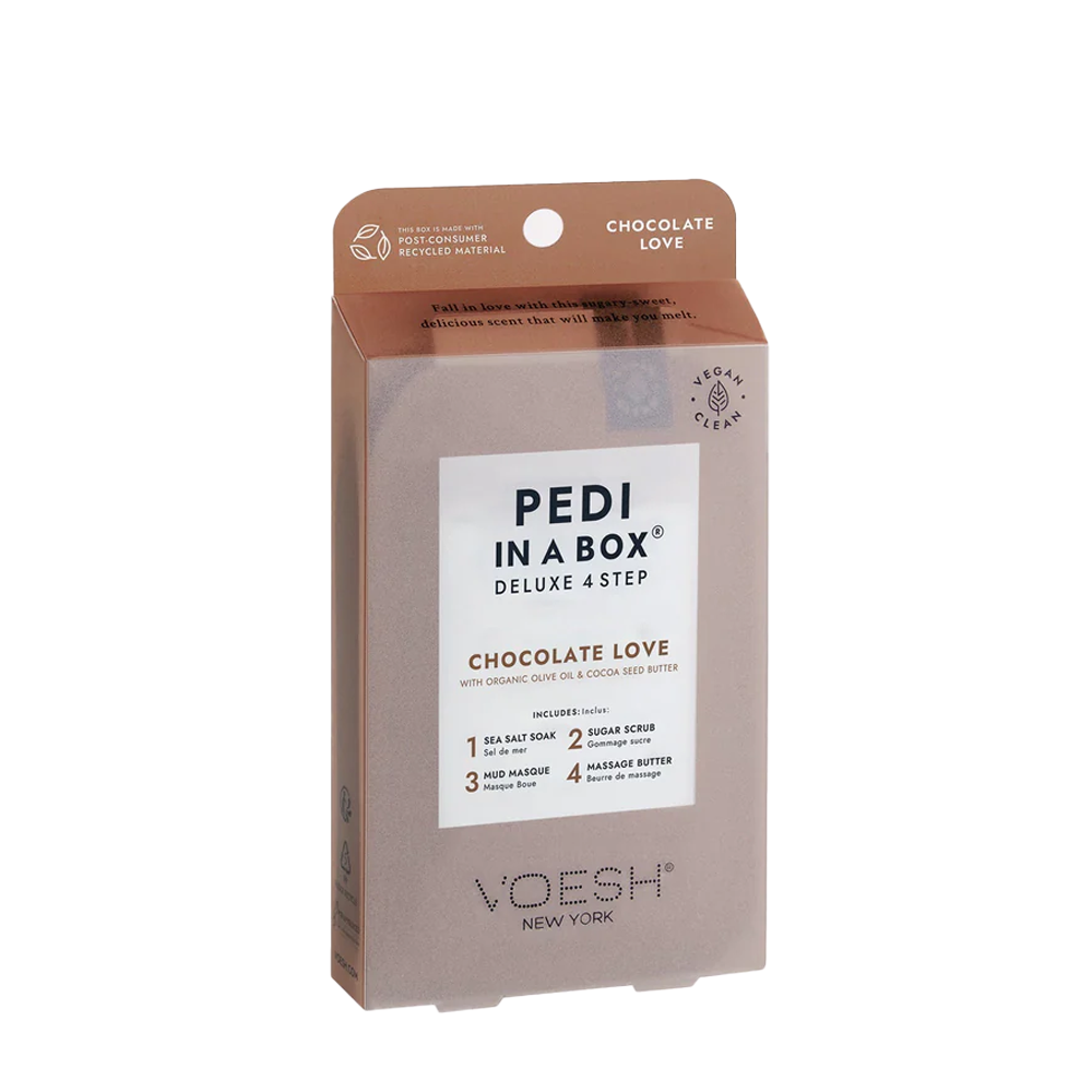 VOESH Pedi In A Box Deluxe 4 Step Pedicure-Chocolate Love 