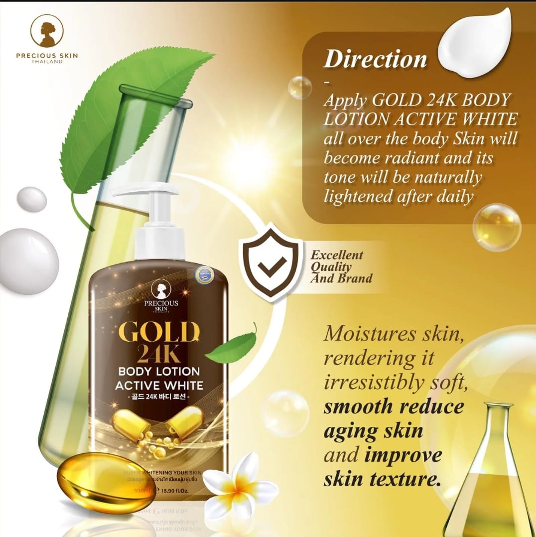 Precious Skin 24k Gold whitening body serum 500ml