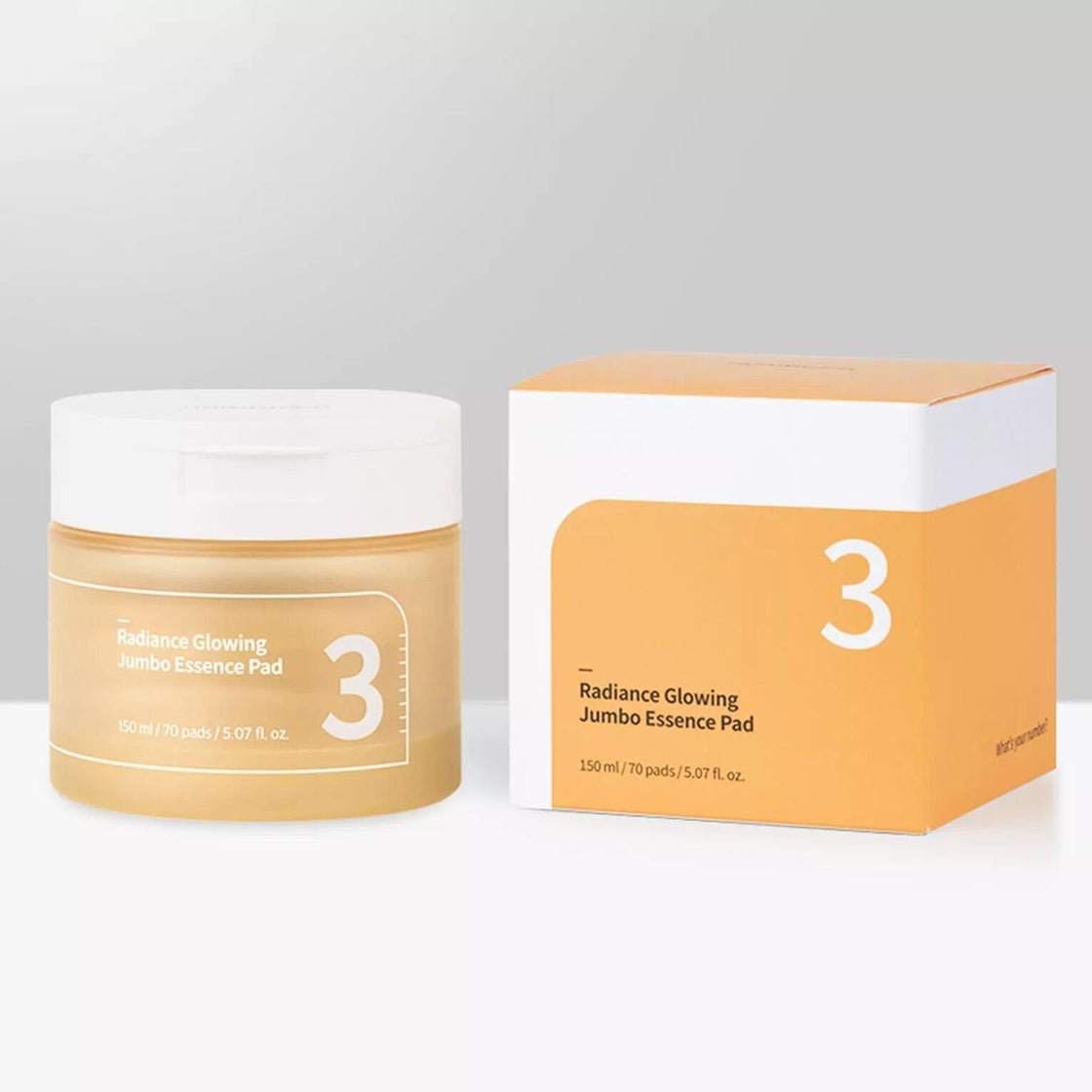 Numbuzin No.3 Radiance Glowing Jumbo Essence Pad (70 Pads)150ml