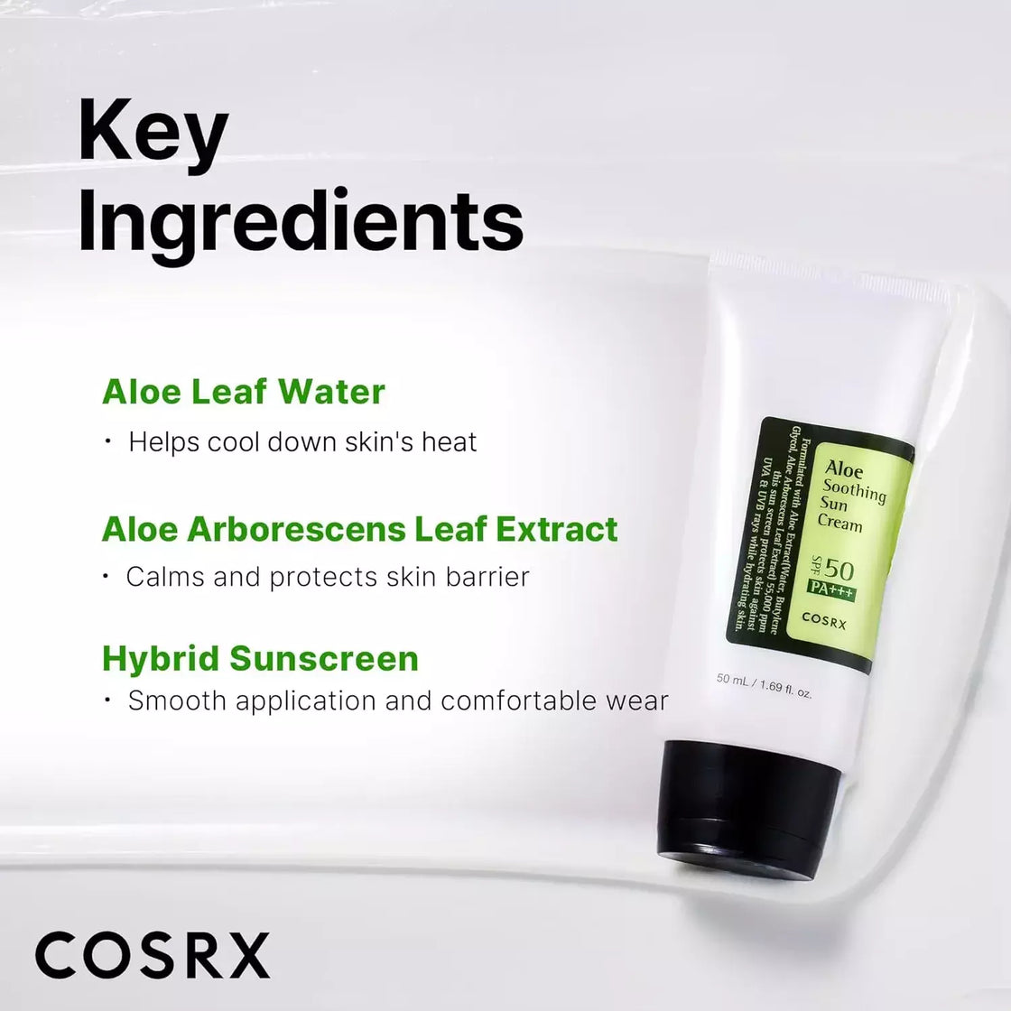 COSRX Aloe Soothing Sun Cream SPF50 PA+++ (50ml)
